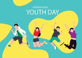 dia internacional de la juventud vector