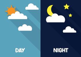 Day and Night time background abstract vector and illustration