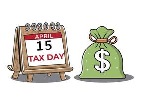 Tax day .Usa tax day April 15 vector