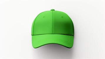 AI generated Photo of Green Visor cap isolated on white background. AI Generated