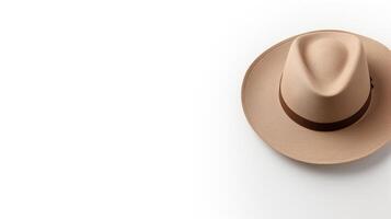AI generated Photo of Natural Panama Hat isolated on white background. AI Generated