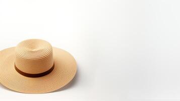 AI generated Photo of Natural Sun hat isolated on white background. AI Generated
