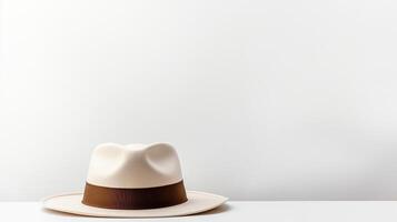 AI generated Photo of Natural Panama Hat isolated on white background. AI Generated