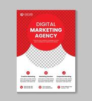 Corporate digital marketing agency flyer design template vector