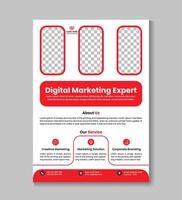 Corporate creative modern digital marketing business flyer design template vector