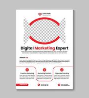 Corporate creative modern digital marketing business flyer design template vector