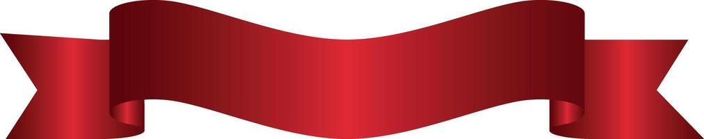 Red Banner Ribbon. Banner illustration isolated on white background vector