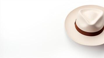 AI generated Photo of Natural Panama Hat isolated on white background. AI Generated