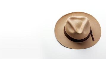 AI generated Photo of Natural Panama Hat isolated on white background. AI Generated