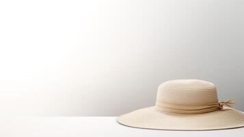 AI generated Photo of Natural Sun hat isolated on white background. AI Generated