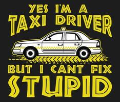 Taxi conductor camiseta diseño modelo vector