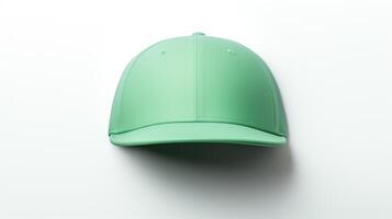 AI generated Photo of Green Visor cap isolated on white background. AI Generated