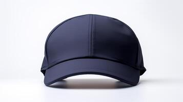 AI generated Photo of Navy Blue Cycling Cap isolated on white background. AI Generated