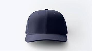 AI generated Photo of Navy Blue Snapback isolated on white background. AI Generated