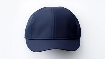 AI generated Photo of Navy Blue Cycling Cap isolated on white background. AI Generated