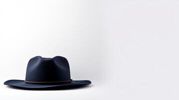 AI generated Photo of Navy Blue Cowboy Hat isolated on white background. AI Generated