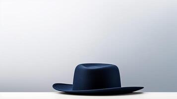 AI generated Photo of Navy Blue Cowboy Hat isolated on white background. AI Generated