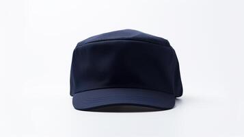 AI generated Photo of Navy Blue Military Cap isolated on white background. AI Generated