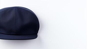 AI generated Photo of Navy Blue Flat Cap isolated on white background. AI Generated