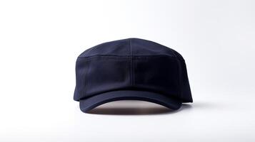 AI generated Photo of Navy Blue Newsboy Cap isolated on white background. AI Generated