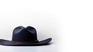 AI generated Photo of Navy Blue Cowboy Hat isolated on white background. AI Generated