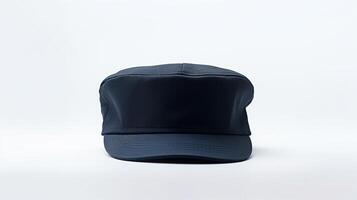 AI generated Photo of Navy Blue Military Cap isolated on white background. AI Generated