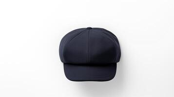 AI generated Photo of Navy Blue Newsboy Cap isolated on white background. AI Generated