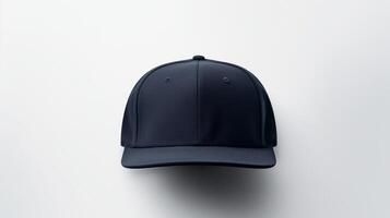 AI generated Photo of Navy Blue Snapback isolated on white background. AI Generated