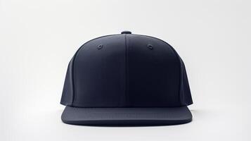 AI generated Photo of Navy Blue Snapback isolated on white background. AI Generated