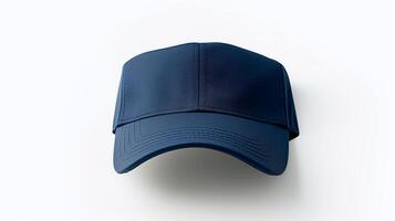 AI generated Photo of Navy Blue Visor cap isolated on white background. AI Generated