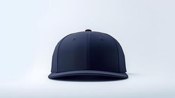 AI generated Photo of Navy Blue Snapback isolated on white background. AI Generated