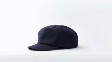 AI generated Photo of Navy Blue Newsboy Cap isolated on white background. AI Generated