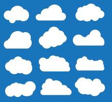 nube vector íconos para gratis clipart en un conjunto