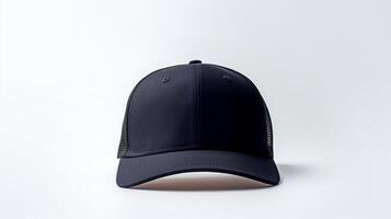 AI generated Photo of Navy Blue Trucker Cap isolated on white background. AI Generated