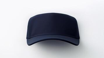 AI generated Photo of Navy Blue Visor cap isolated on white background. AI Generated