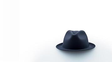 ai generado foto de Armada azul sombrero de terciopelo sombrero aislado en blanco antecedentes. ai generado