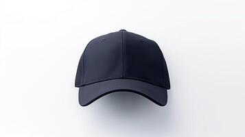 AI generated Photo of Navy Blue Visor cap isolated on white background. AI Generated