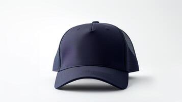 AI generated Photo of Navy Blue Trucker Cap isolated on white background. AI Generated