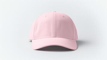 AI generated Photo of Pink Baseball Cap isolated on white background. AI Generated