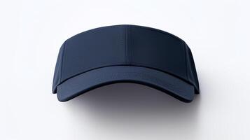 AI generated Photo of Navy Blue Visor cap isolated on white background. AI Generated