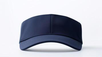 AI generated Photo of Navy Blue Visor cap isolated on white background. AI Generated