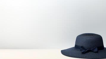 AI generated Photo of Navy Blue Sun hat isolated on white background. AI Generated