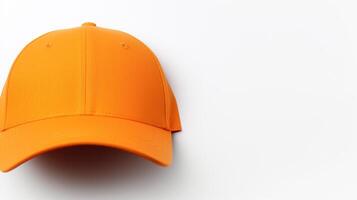 ai generado foto de naranja visera gorra aislado en blanco antecedentes. ai generado