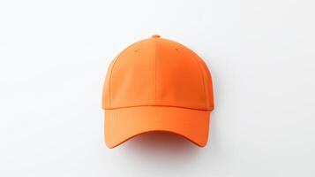 AI generated Photo of Orange Visor cap isolated on white background. AI Generated