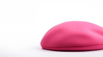 AI generated Photo of Pink Beret Hat isolated on white background. AI Generated