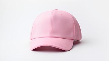 AI generated Photo of Pink Cycling Cap isolated on white background. AI Generated