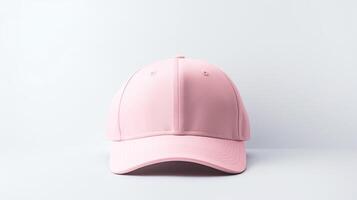 AI generated Photo of Pink Dad Cap isolated on white background. AI Generated