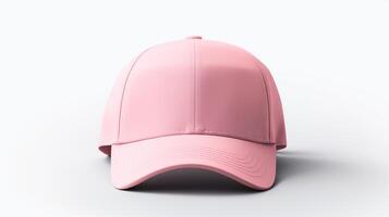 AI generated Photo of Pink Baseball Cap isolated on white background. AI Generated