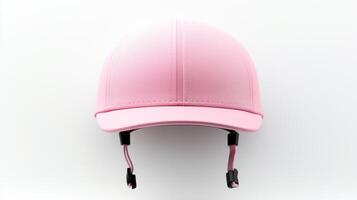 AI generated Photo of Pink Cycling Cap isolated on white background. AI Generated