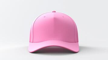 AI generated Photo of Pink Snapback isolated on white background. AI Generated